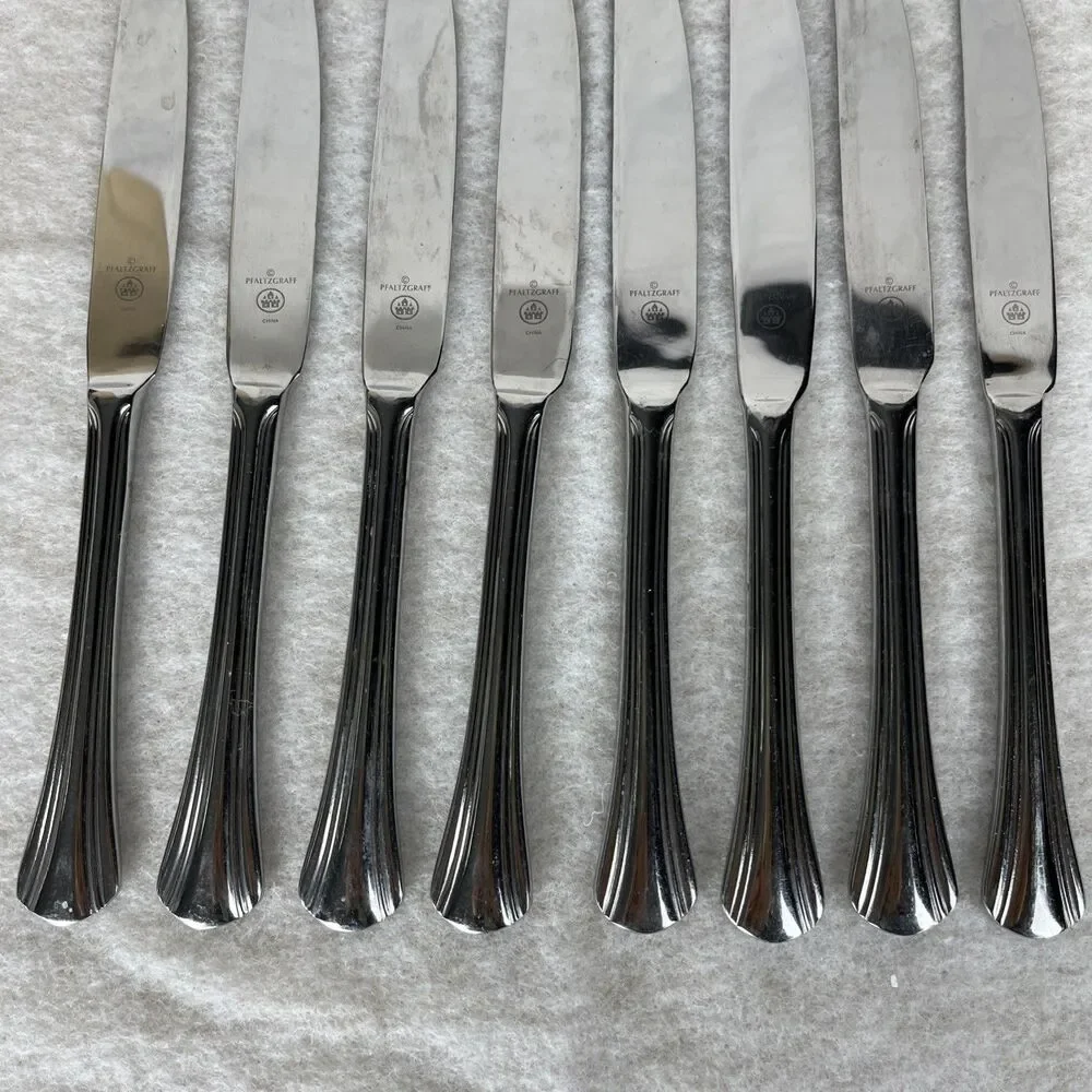 Lot Of 8 Pfaltzgraff MARGATE Dinner Knives 8 7/8